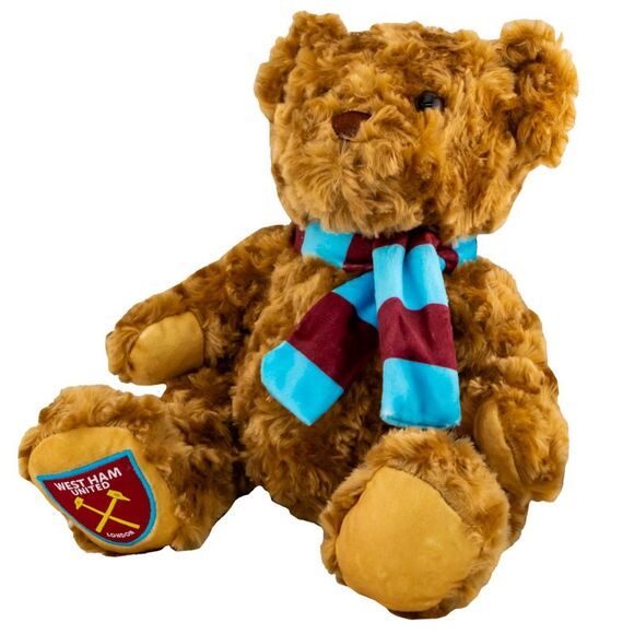 West Ham United FC Classic Soft Touch Teddy Bear / Brown/Blue/Claret - Picture 2 of 3